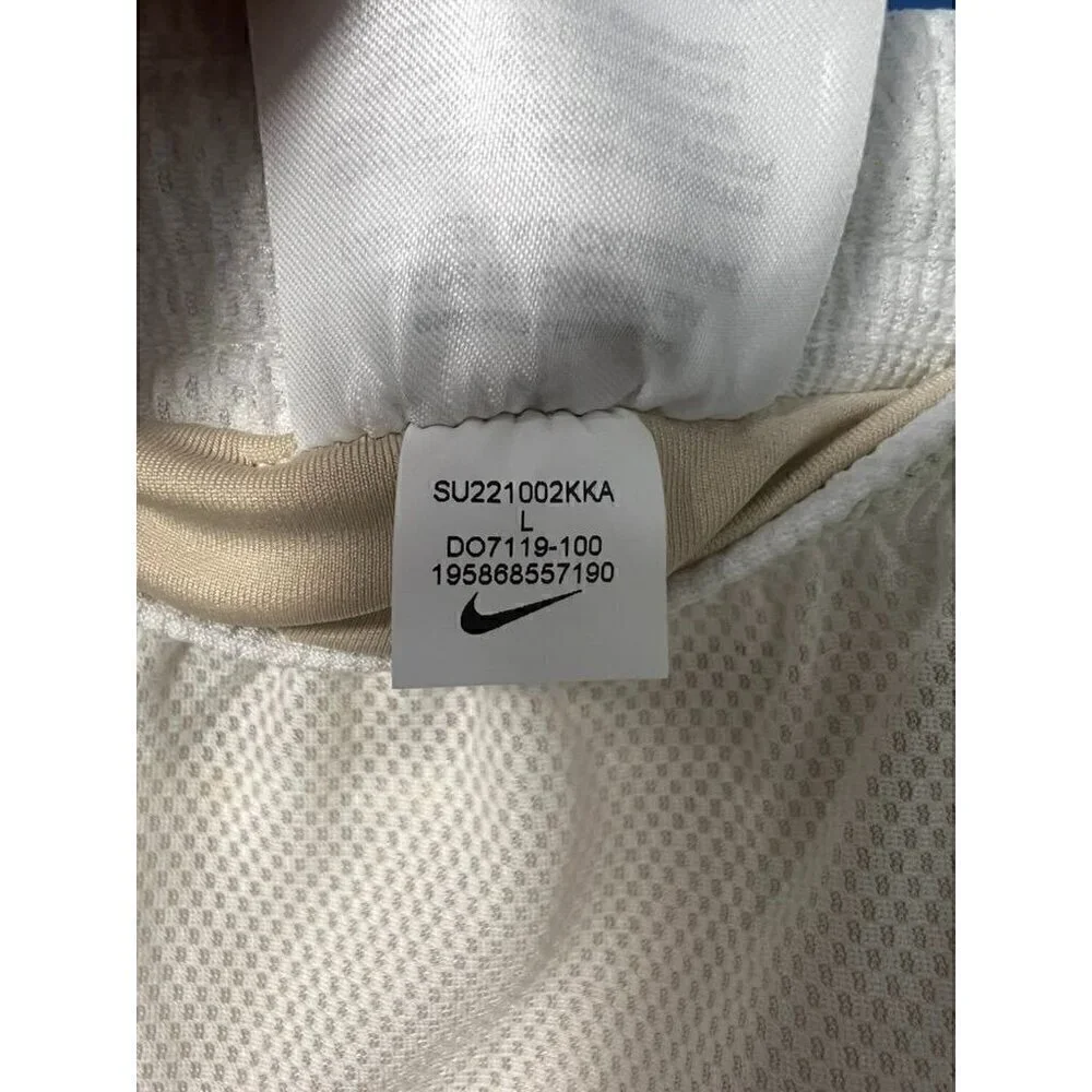 Nike Dri-Fit Tempo Girls 2-In-1 Training Shorts White/Beige Neon Green Accents L - Picture 7 of 9